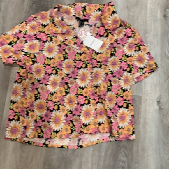 NWT Womens Forever 21 Floral Blouse Shirt - Picture 1 of 1